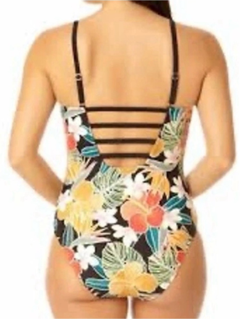 HURLEY | Floral Hibiscus Tropical Caribbean Dreamin' One Piece Swimsuit Large - Picture 6 of 6